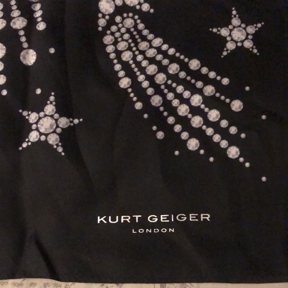 Kurt Geiger Black Evil Eye & Celestial 100% Silk Square Bandana Scarf NWT - Picture 3 of 16